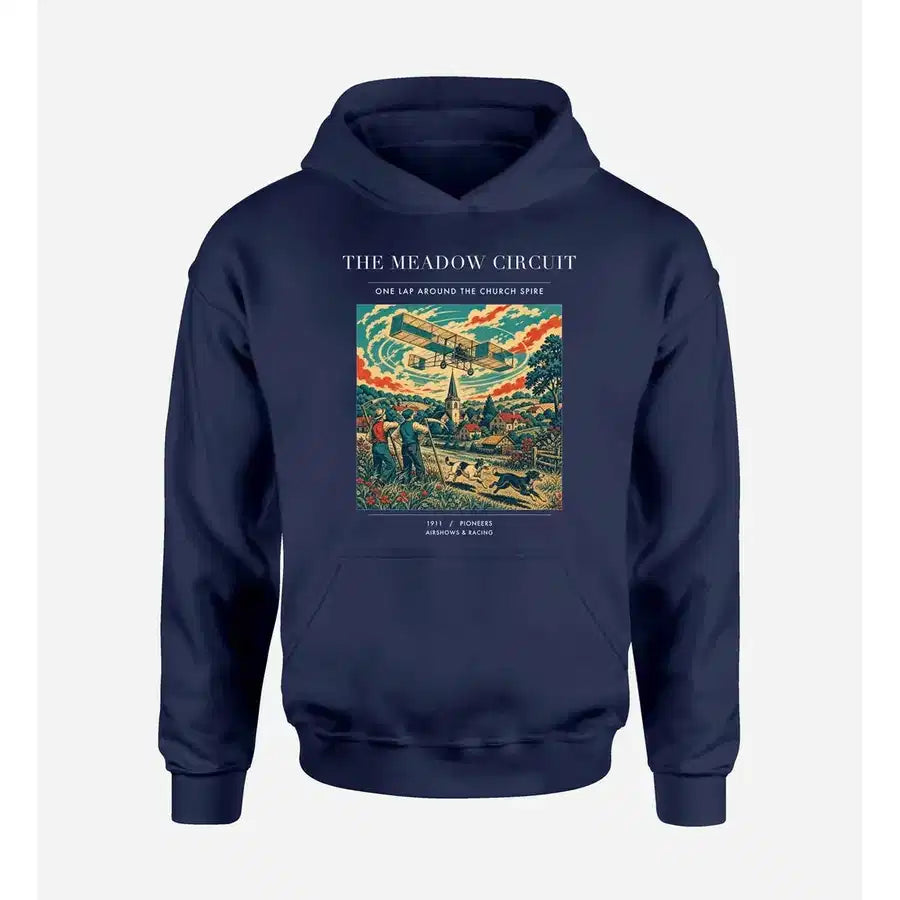 VINTAGE G4325 - The Meadow Circuit - Premium Hoodie design on navyblue premium