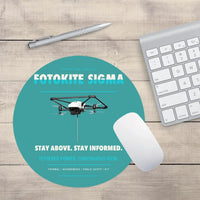 Thumbnail for Fotokite Sigma design on turquoise round mouse pad