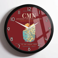 Thumbnail for Casablanca Mohammed V International Airport CMN Wall-Clock Framed - Dark Red