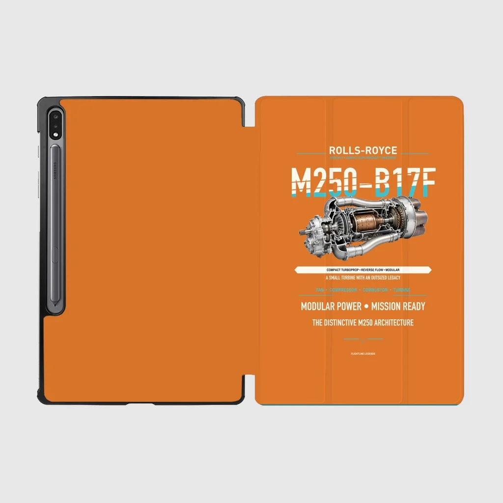 M250-B17F design on orange samsung tablet tablet case