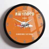 Thumbnail for Leonardo AW109SP GrandNew design on orange framed wall clock