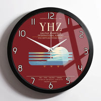 Thumbnail for Halifax Stanfield International Airport YHZ Wall-Clock Framed - Dark Red