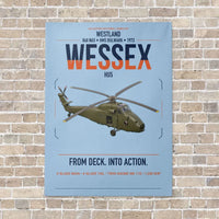 Thumbnail for Westland Wessex HU5 vertical canvas print - no frame - light blue background
