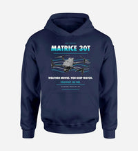 Thumbnail for DJI Matrice 30T design on navy blue hoodie single side