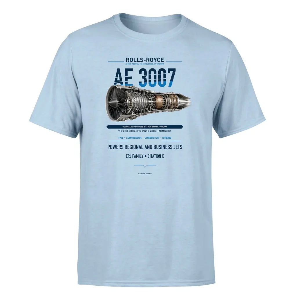 AE 3007 design on light blue single side