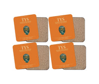 Thumbnail for McGhee Tyson Airport Knoxville (TYS) design on orange 4 pieces set coaster