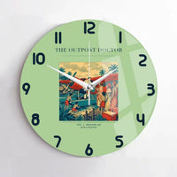 Thumbnail for VINTAGE G4197 - The Outpost Doctor - Designed Wall Clocks design on lightgreen no-frame