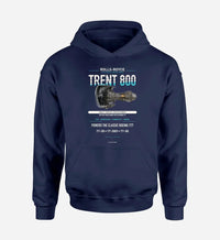 Thumbnail for TRENT 800 design on navy blue hoodie single side