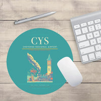 Thumbnail for Cheyenne Regional Airport (CYS) design on turquoise round mouse pad