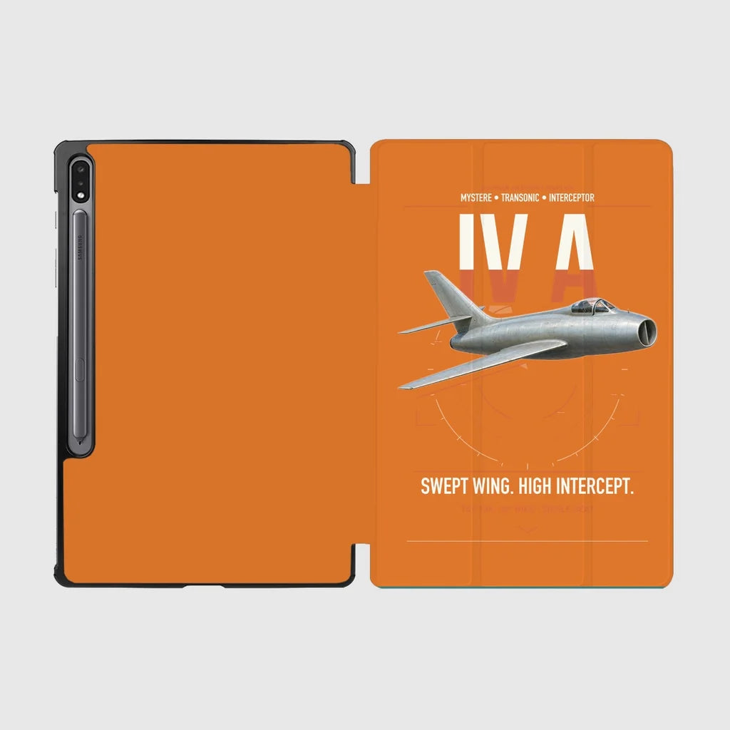 Dassault Mystère IV A design on orange samsung tablet tablet case