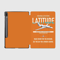Thumbnail for Cessna Citation Latitude design on orange samsung tablet tablet case