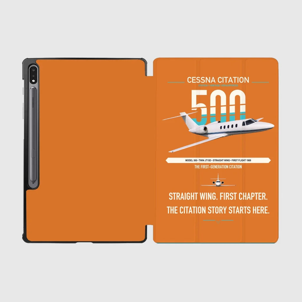 Cessna Citation 500 - Citation I design on orange samsung tablet tablet case