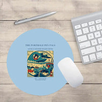 Thumbnail for VINTAGE G4439 - The Porthole Pen Pals - Designed Mouse Pads design on lightblue round
