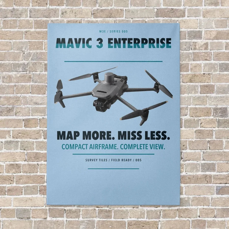 DJI Mavic 3 Enterprise vertical canvas print - no frame - light blue background