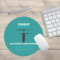 Thumbnail for Ascent AeroSystems Spirit design on turquoise round mouse pad