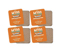 Thumbnail for Piper M700 Fury design on orange 4 pieces set coaster