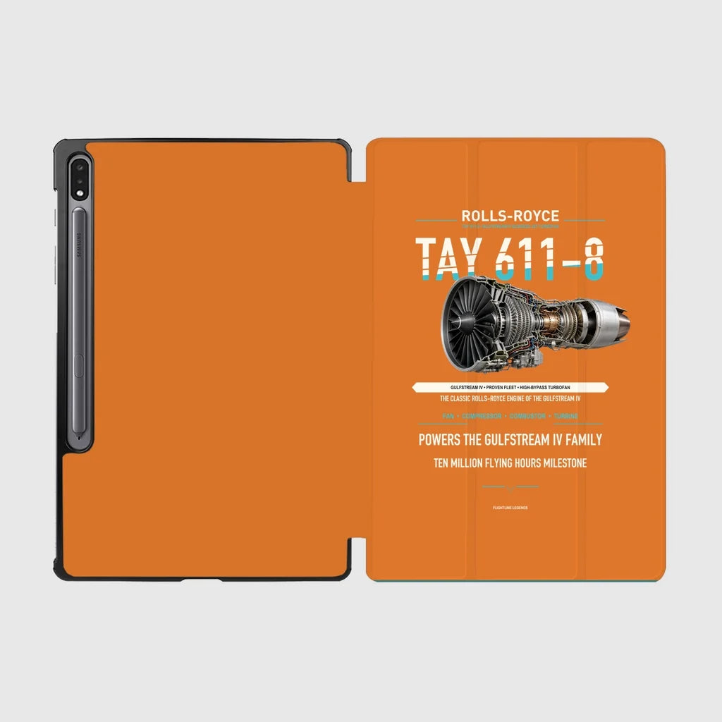 TAY 611-8 design on orange samsung tablet tablet case