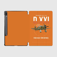 Thumbnail for Fokker D.XXI — Dutch LVA aircraft 221 design on orange samsung tablet tablet case