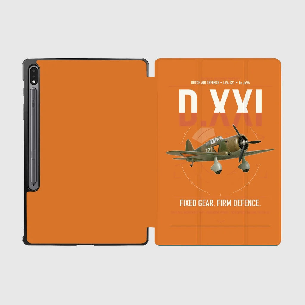 Fokker D.XXI — Dutch LVA aircraft 221 design on orange samsung tablet tablet case
