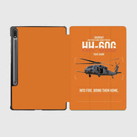 Thumbnail for Sikorsky HH-60G Pave Hawk design on orange samsung tablet tablet case