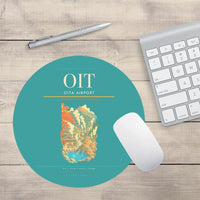Thumbnail for Oita Airport (OIT) design on turquoise round mouse pad