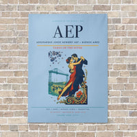 Thumbnail for Aeroparque Jorge Newbery AEP — Buenos Aires vertical canvas print - no frame - light blue background