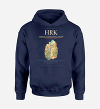 Thumbnail for Kharkiv International Airport (HRK) design on navy blue hoodie single-side print