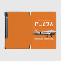 Thumbnail for C-47A Skytrain design on orange samsung tablet tablet case