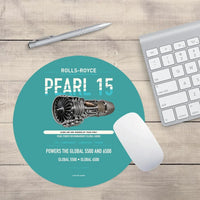 Thumbnail for PEARL 15 design on turquoise round mouse pad
