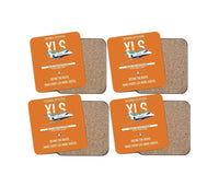Thumbnail for Cessna Citation XLS design on orange 4 pieces set coaster