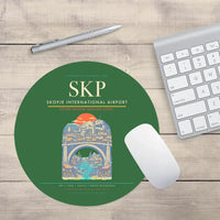 Thumbnail for Skopje International Airport SKP Mouse-Pad Round - Green
