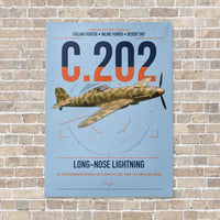 Thumbnail for Macchi C.202 Folgore vertical canvas print - no frame - light blue background