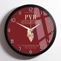 Thumbnail for Aeropuerto Internacional Licenciado Gustavo Diaz Ordaz PVR  Puerto Vallarta Wall-Clock Framed - Dark Red