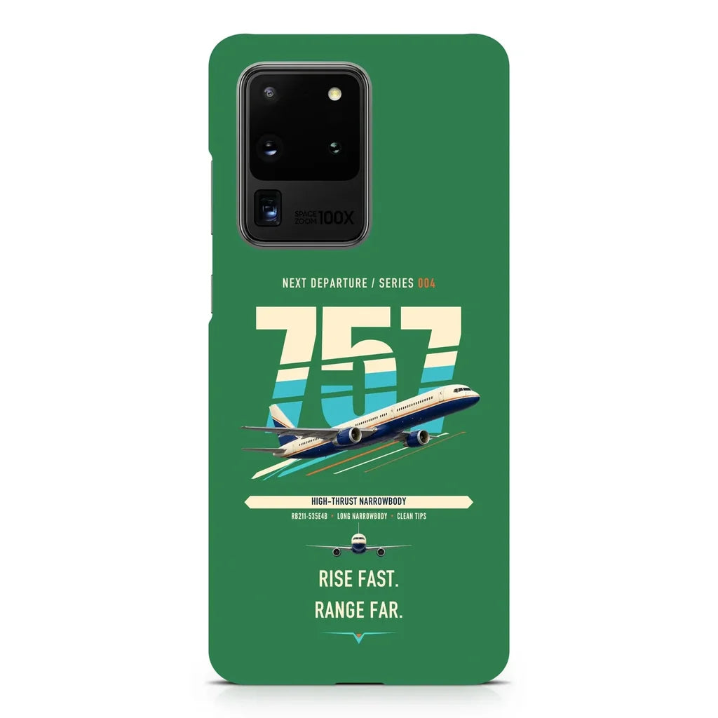 Boeing 757-200 design on samsung case - green