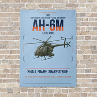 Thumbnail for MD AH-6M Little Bird vertical canvas print - no frame - light blue background