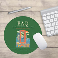 Thumbnail for Ernesto Cortissoz International Airport BAQ Mouse-Pad Round - Green
