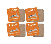 Thumbnail for T-38C Talon design on orange 4 pieces set coaster