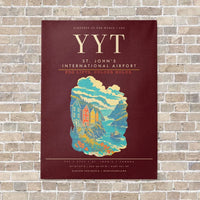 Thumbnail for St. John's International Airport YYT - Canvas Framed - Dark Red
