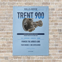 Thumbnail for TRENT 900 vertical canvas print - no frame - light blue background