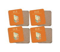 Thumbnail for Eagle County Regional Airport (EGE) design on orange 4 pieces set coaster
