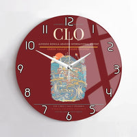 Thumbnail for Alfonso Bonilla Aragon International Airport CLO Wall-Clock No-Frame - Dark Red