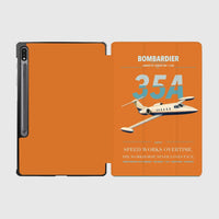 Thumbnail for Bombardier Learjet 35A design on orange samsung tablet tablet case