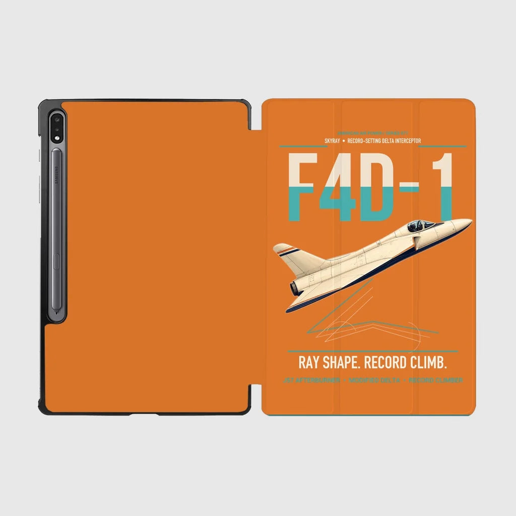F4D-1 Skyray design on orange samsung tablet tablet case