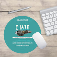 Thumbnail for CJ610 design on turquoise round mouse pad