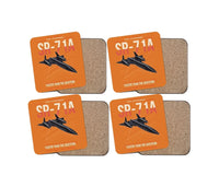 Thumbnail for SR-71A Blackbird design on orange 4 pieces set coaster