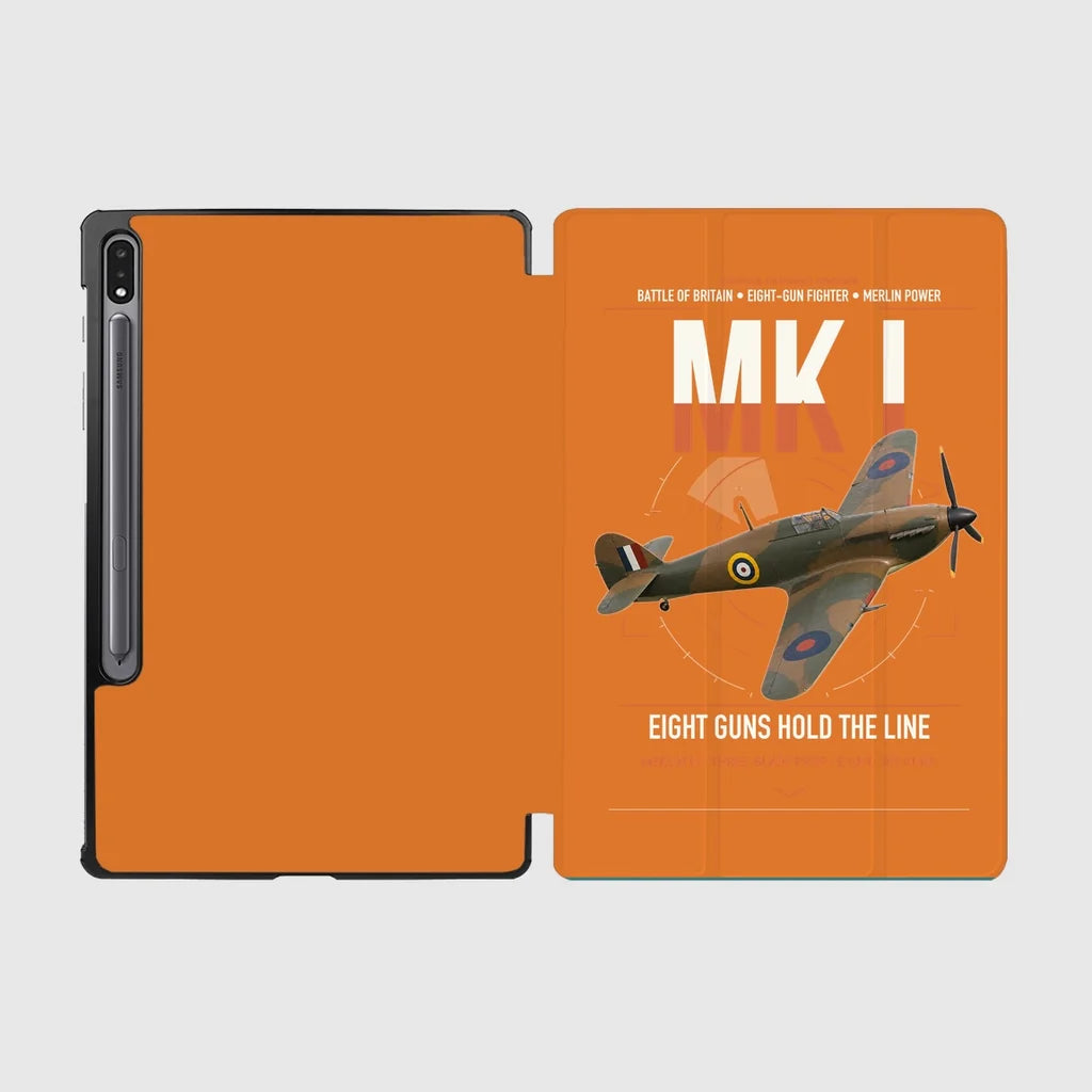 Hawker Hurricane Mk I design on orange samsung tablet tablet case
