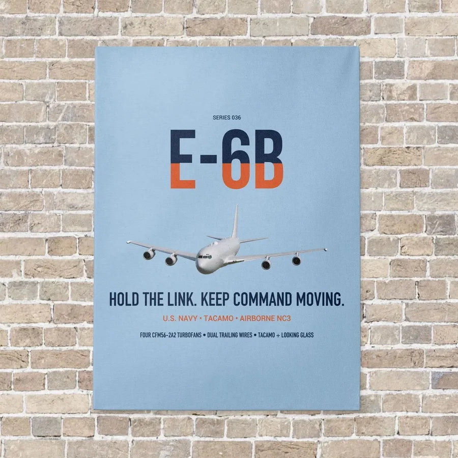 E-6B Mercury vertical canvas print - no frame - light blue background