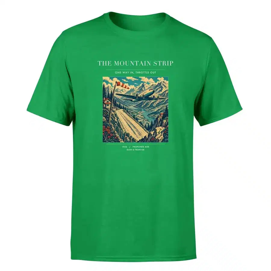 VINTAGE G4196 - The Mountain Strip - Premium T-Shirt design on green premium t shirt