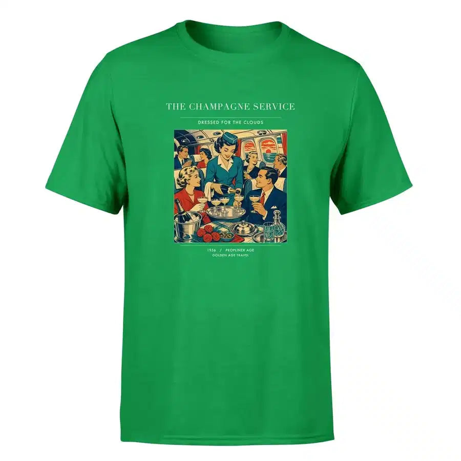 VINTAGE G4087 - The Champagne Service - Premium T-Shirt design on green premium t shirt