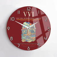 Thumbnail for Viru Viru International Airport VVI Wall-Clock No-Frame - Dark Red
